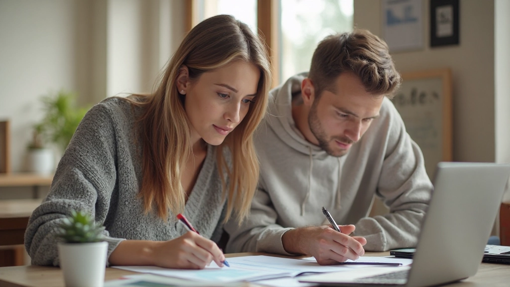 Молодая семья составляет план семейного бюджета на год